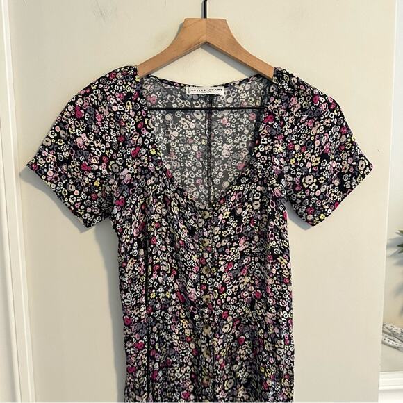 Apiece Apart Pink Floral Purple Altered Jumpsuit XS/S - Picture 7 of 12